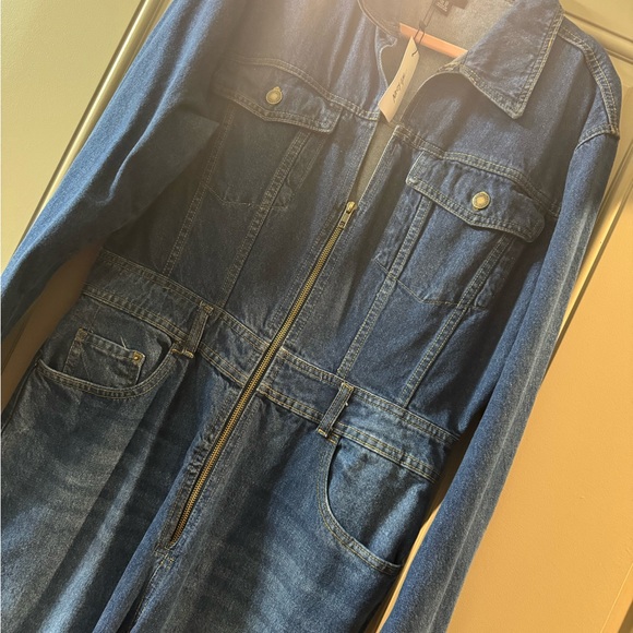 Nasty Gal Classic Blue Denim Jumpsuit - Picture 4 of 5